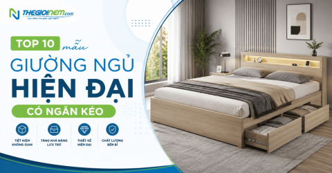 Top 10 mẫu giường ngủ hiện đại có ngăn kéo