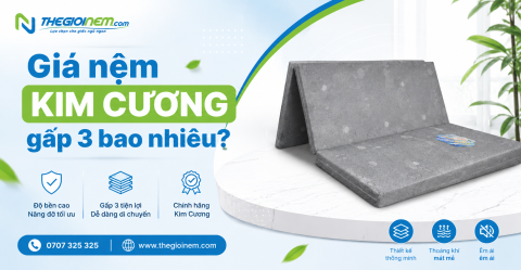 Giá nệm Kim Cương gấp 3 bao nhiêu?