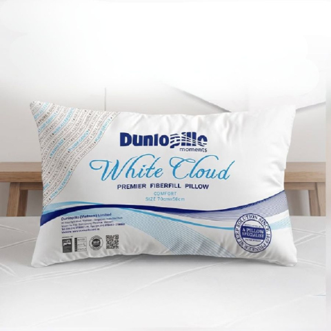 Gối lông vũ nhân tạo Dunlopillo White Cloud Premium Fiberfill 1300g