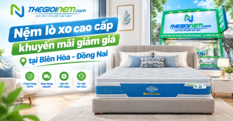 Nệm lò xo cao cấp khuyến mãi giảm giá tại Biên Hòa - Đồng Nai