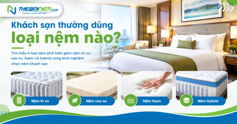 Khách Sạn Thường Dùng Loại Nệm Nào? Thế Giới Nệm