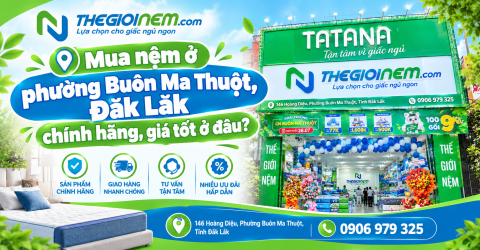 Mua nệm ở phường Buôn Ma Thuột, Đăk Lăk chính hãng, giá tốt ở đâu?