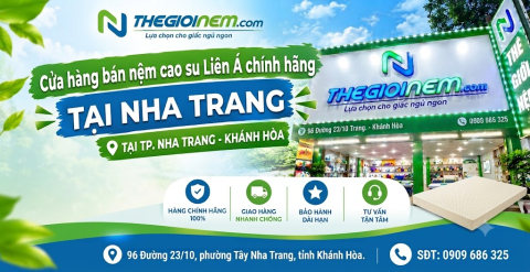 Cửa hàng bán nệm cao su Liên Á chính hãng tại Nha Trang